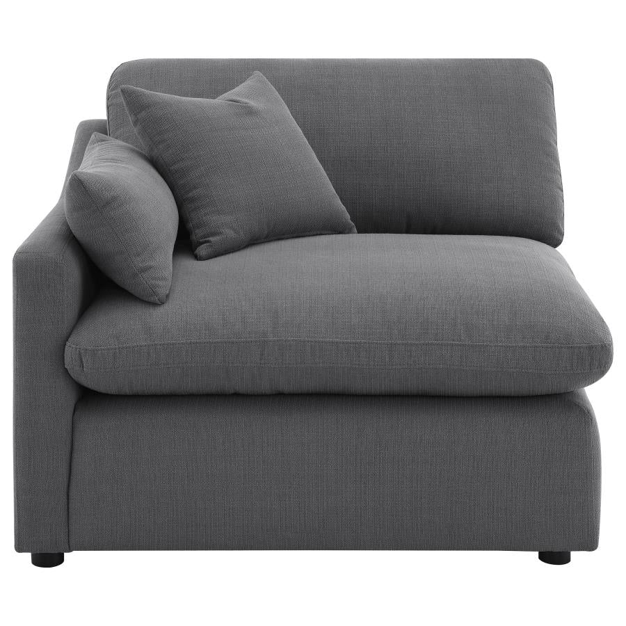 Pluma Charcoal Modular Sectional Fabric Create your own Style - Image 23