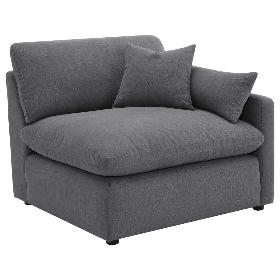 Pluma Charcoal Modular Sectional Fabric Create your own Style - Image 27
