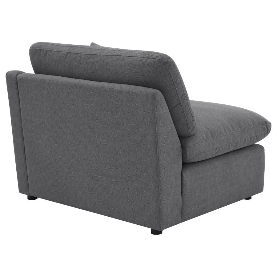 Pluma Charcoal Modular Sectional Fabric Create your own Style - Image 30