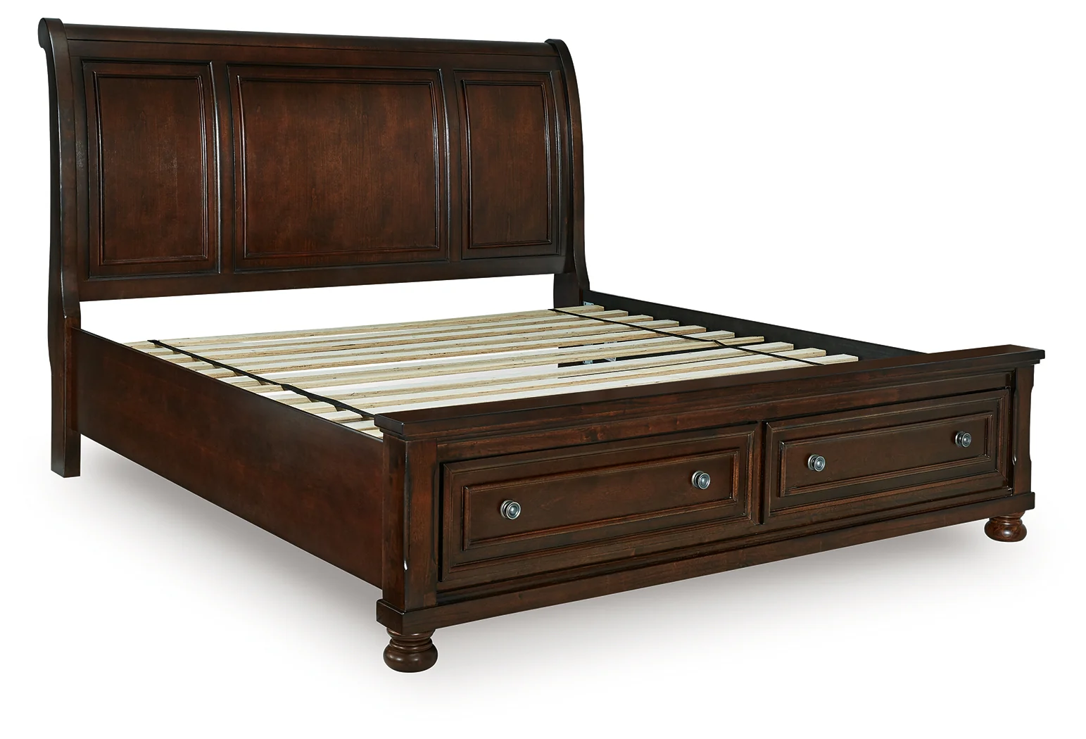 Porter Rustic Brown California King Sleigh Storage Bed - Image 3