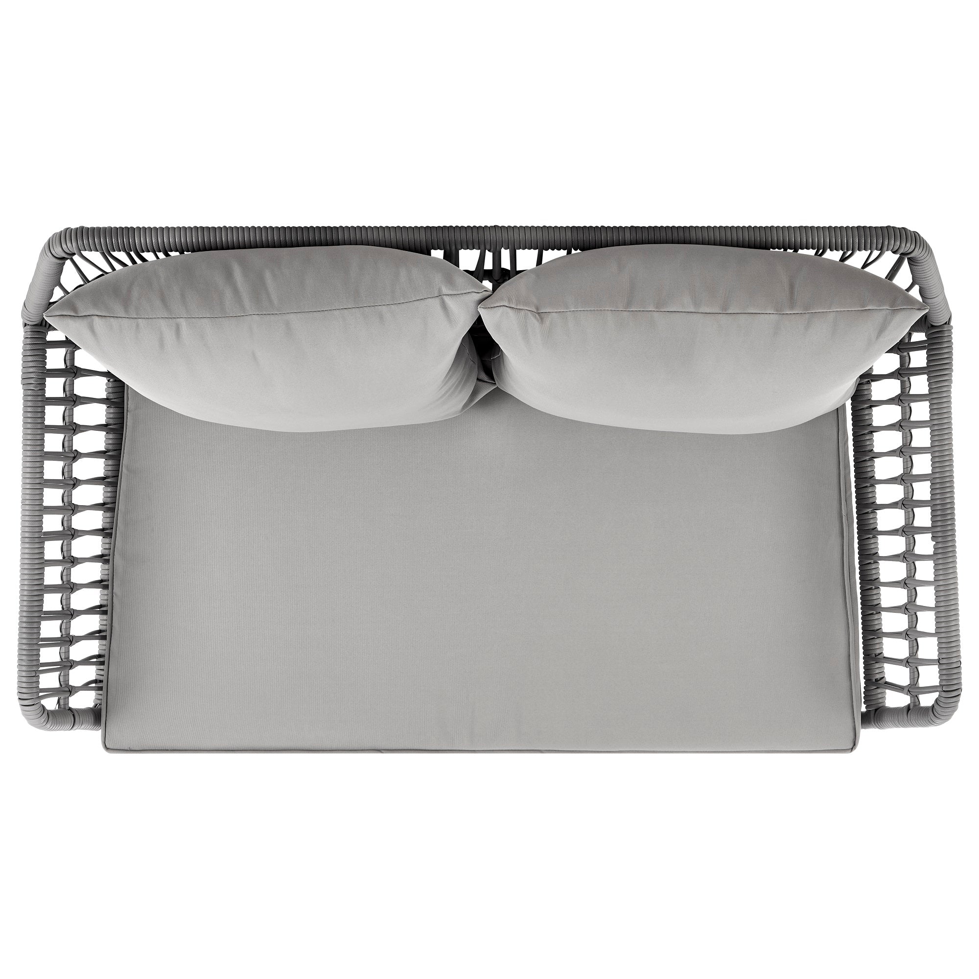 Portofino Patio 4-Person Conversation Set with Coffee Table with Grey Cushions - Image 9