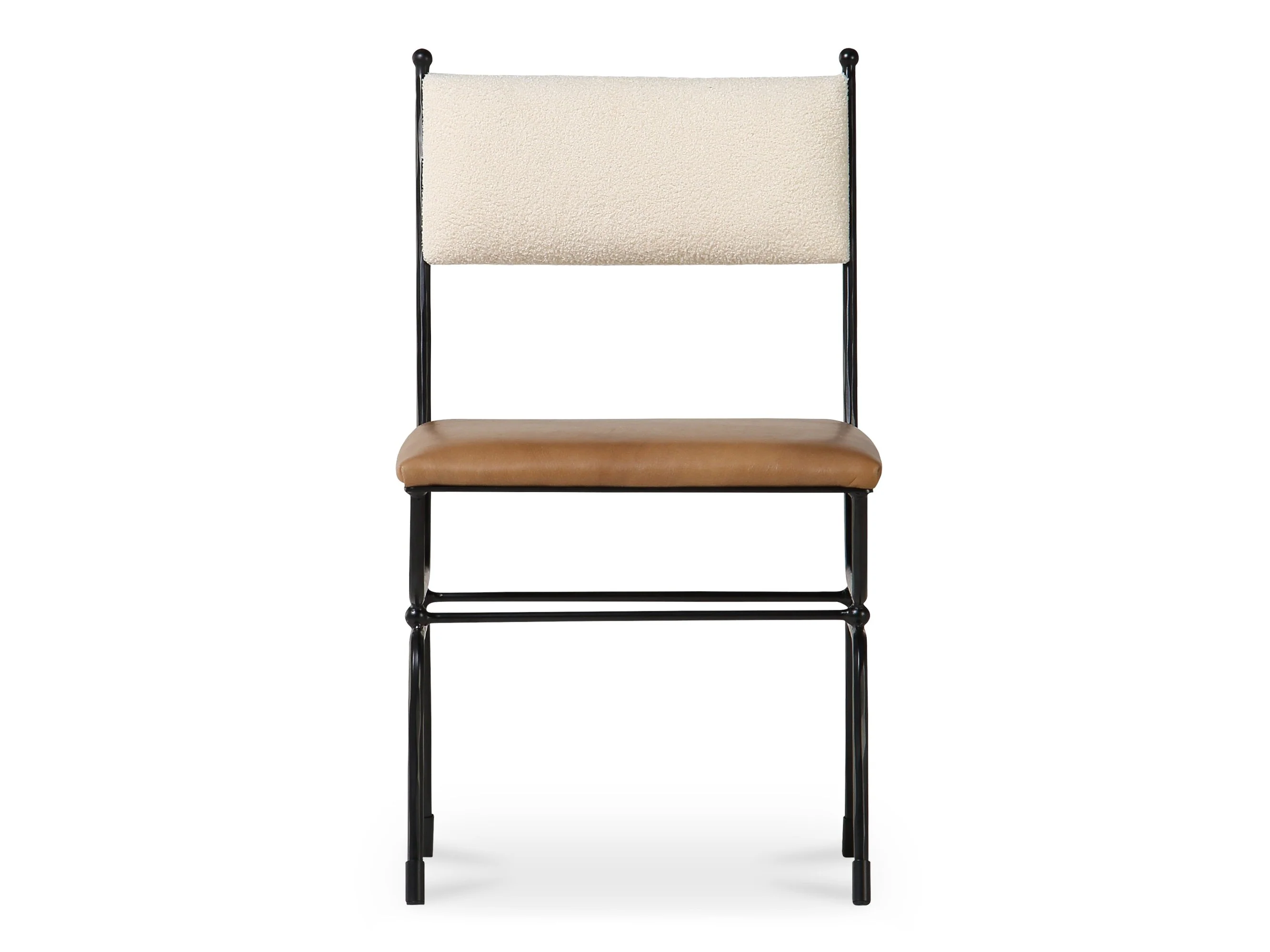 Posta Brown Leather Dining Chair - Image 2