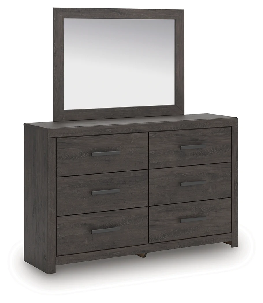 Prendonea Charcoal Full Panel Bed, Dresser and Mirror (Online Special Price) - Image 3