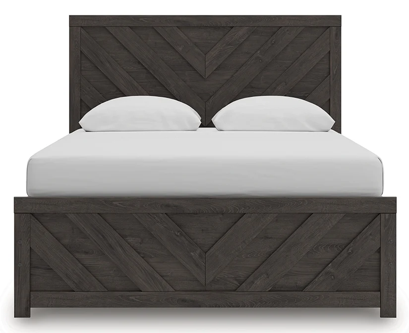 Prendonea Charcoal Queen Panel Bed, Dresser and Mirror - Image 9