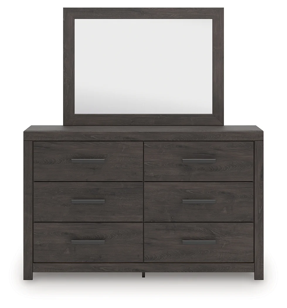 Prendonea Charcoal Queen Panel Bed, Dresser, Mirror and Nightstand (Online Special Price) - Image 2