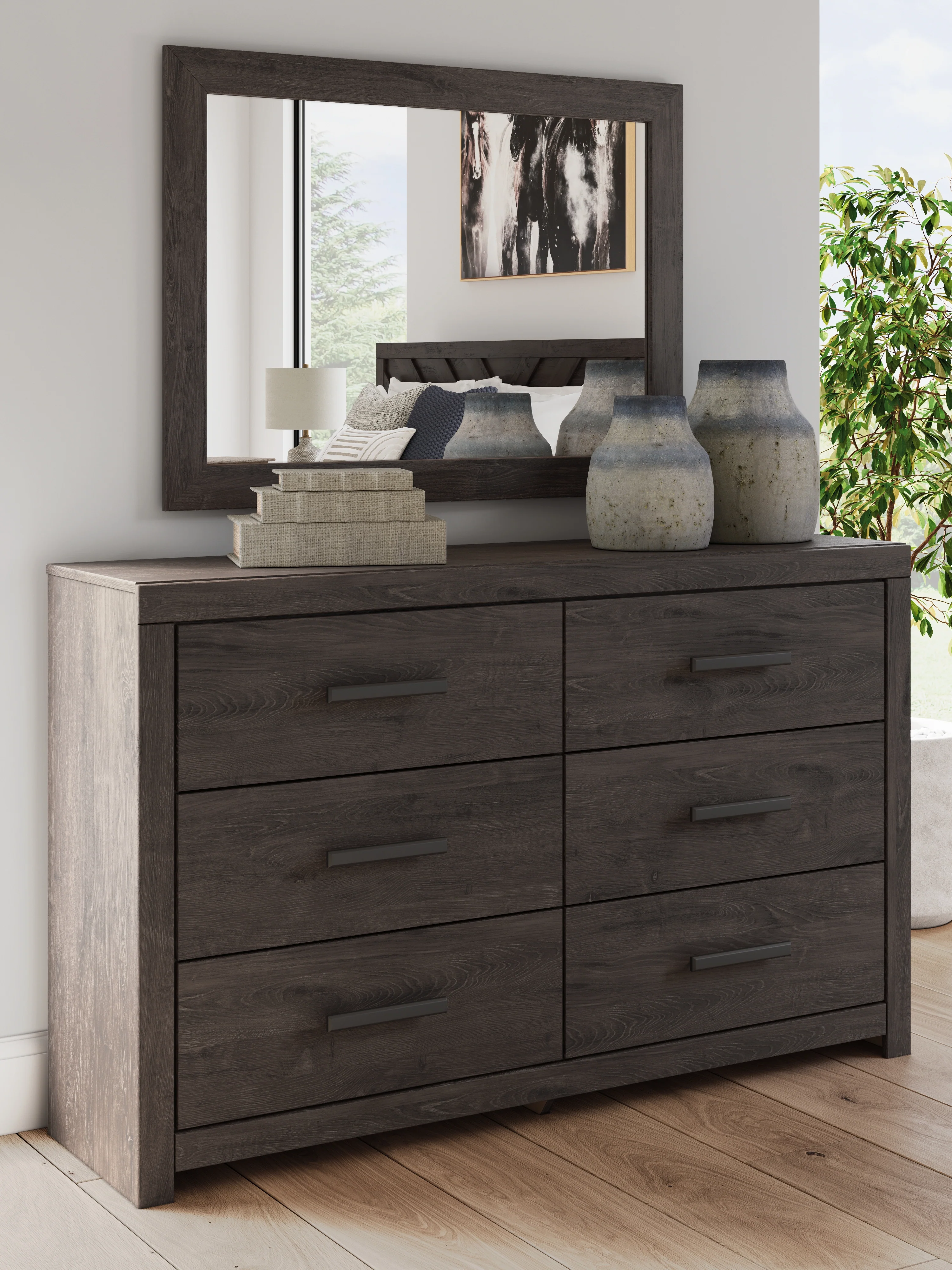 Prendonea Charcoal Queen Panel Bed, Dresser, Mirror and Nightstand (Online Special Price) - Image 21