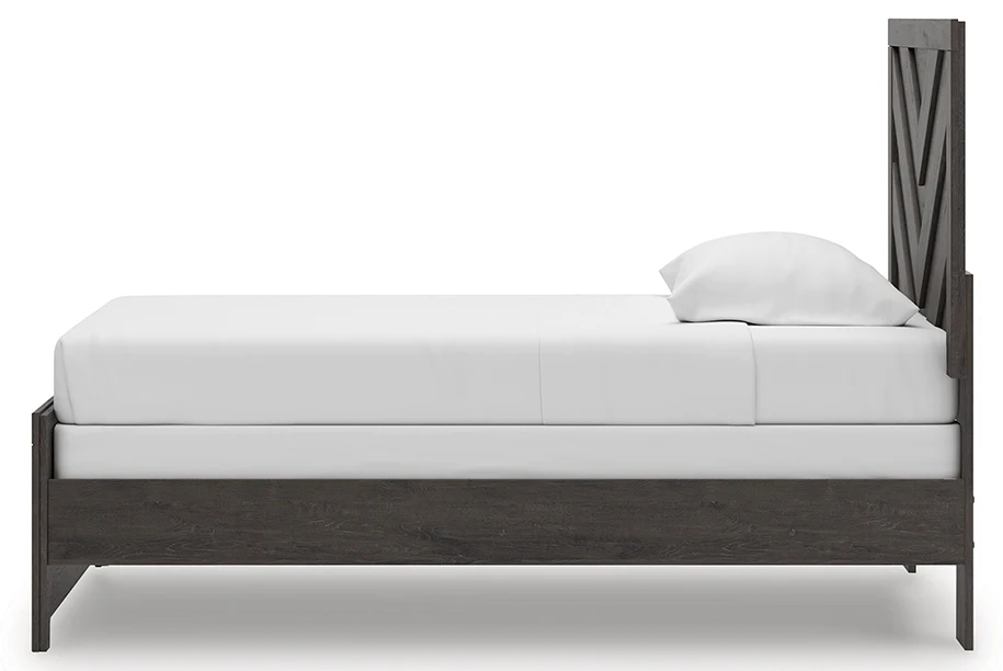 Prendonea Charcoal Twin Panel Bed, Dresser and Mirror (Online Special Price) - Image 13