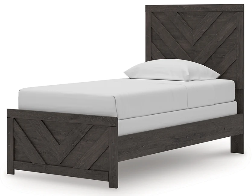 Prendonea Charcoal Twin Panel Bed, Dresser and Mirror (Online Special Price) - Image 14