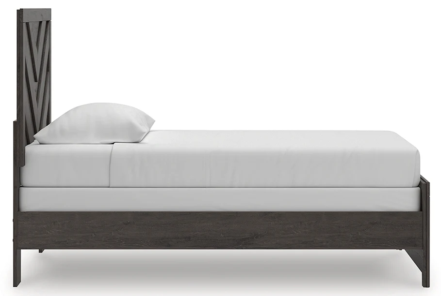 Prendonea Charcoal Twin Panel Bed, Dresser and Mirror - Image 11