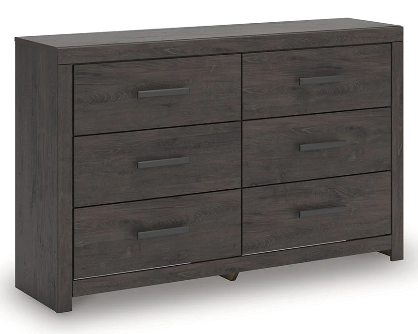 Prendonea Charcoal Queen Panel Bedroom Set with Dresser and Nightstand (Online Special Price) - Image 2