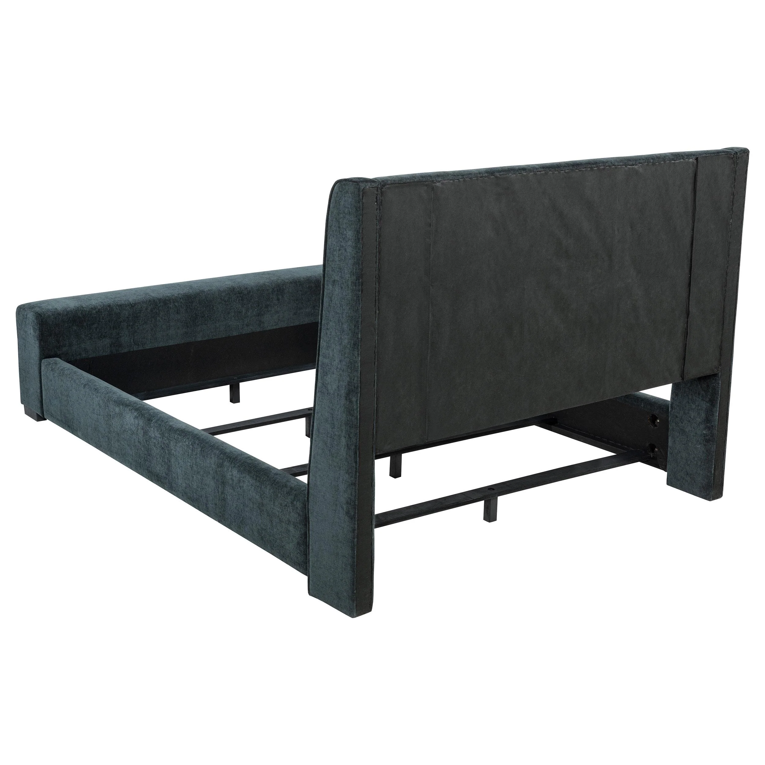 Preston Blue Upholstered Queen Audio Flame Visualizer Bed - Image 5