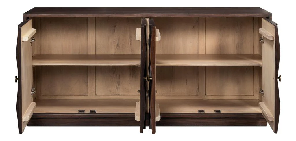 Preston Brown Four Door Sideboard - Image 10