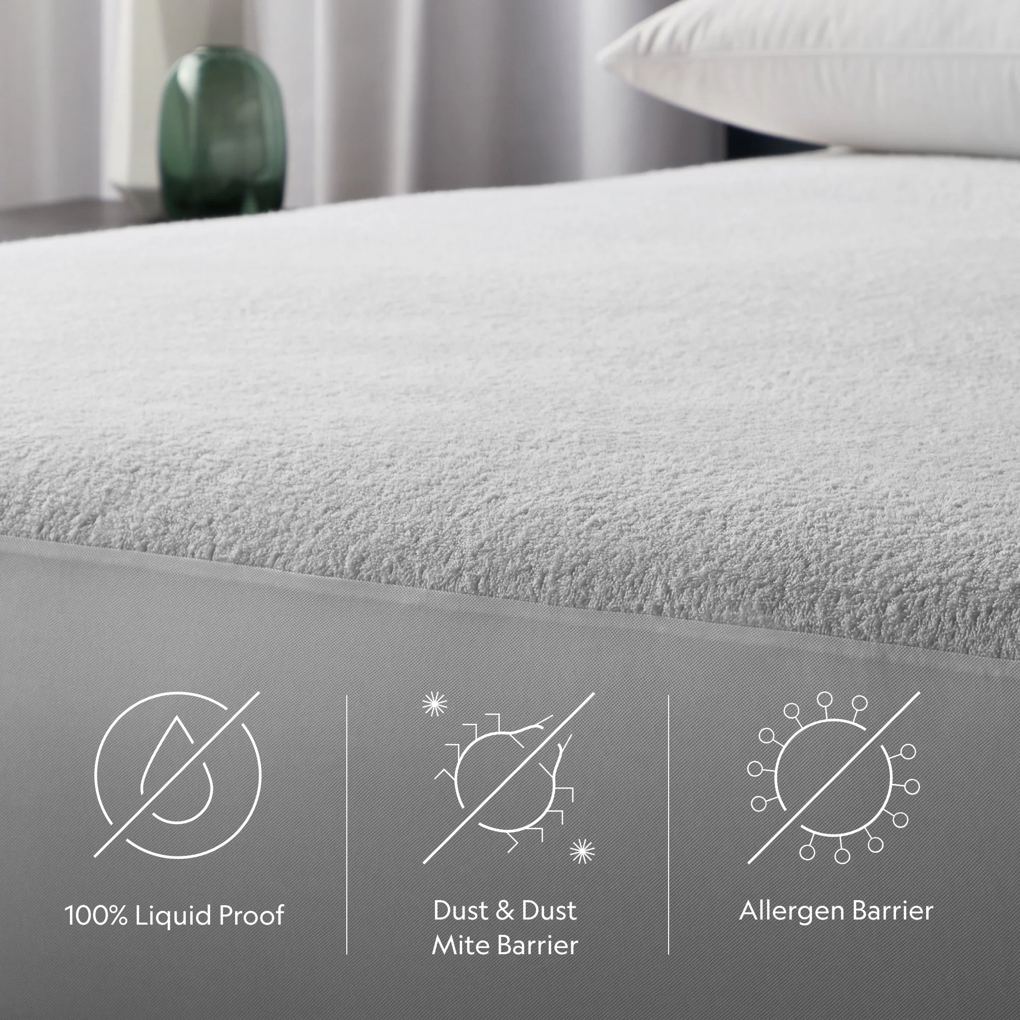Prime Comfor White Split Queen Mattress Protector - Image 3