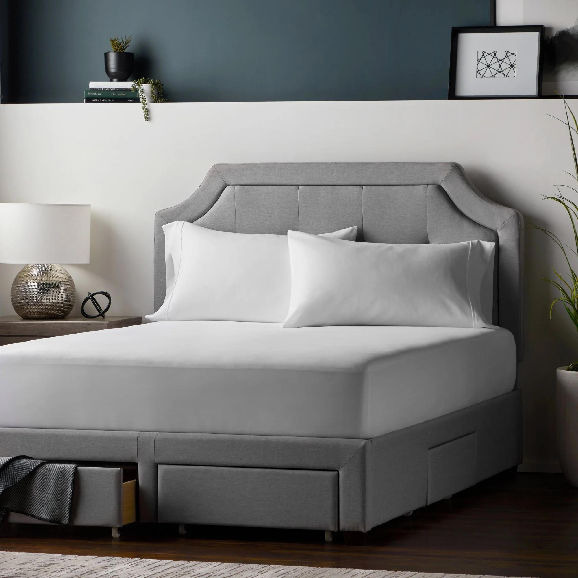 Prime White Split Head Cal King Mattress Protector - Image 7