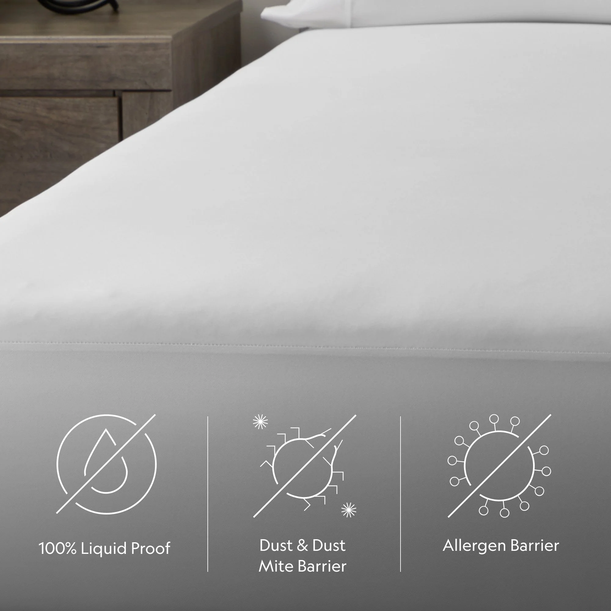 Prime White Split Head Queen Mattress Protector - Image 3