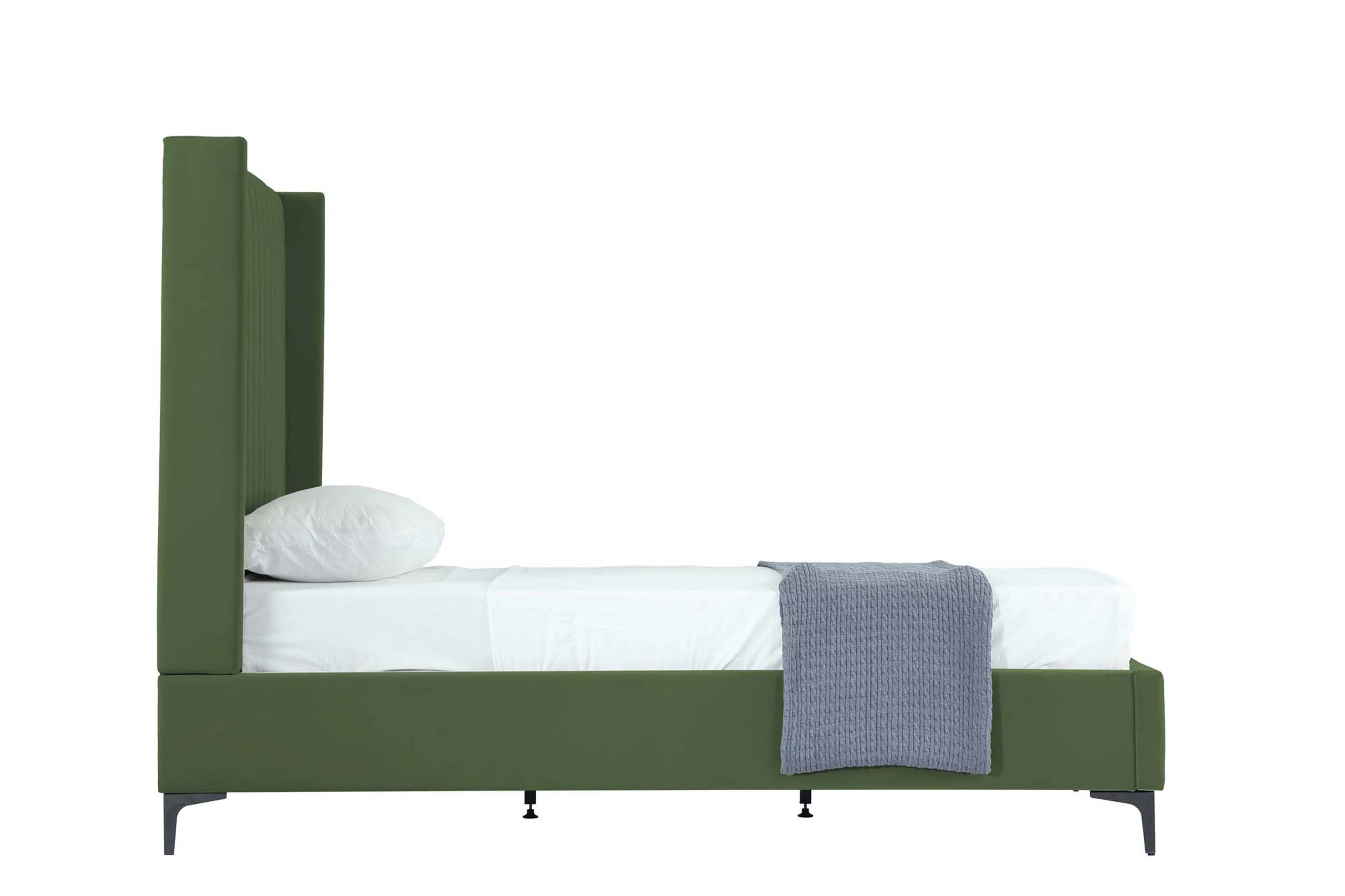 Promenade Twin-Size Bed in Moss Green - Image 8