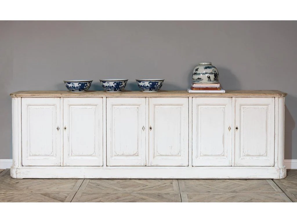 Provincial Living White Sideboard (6 Door)