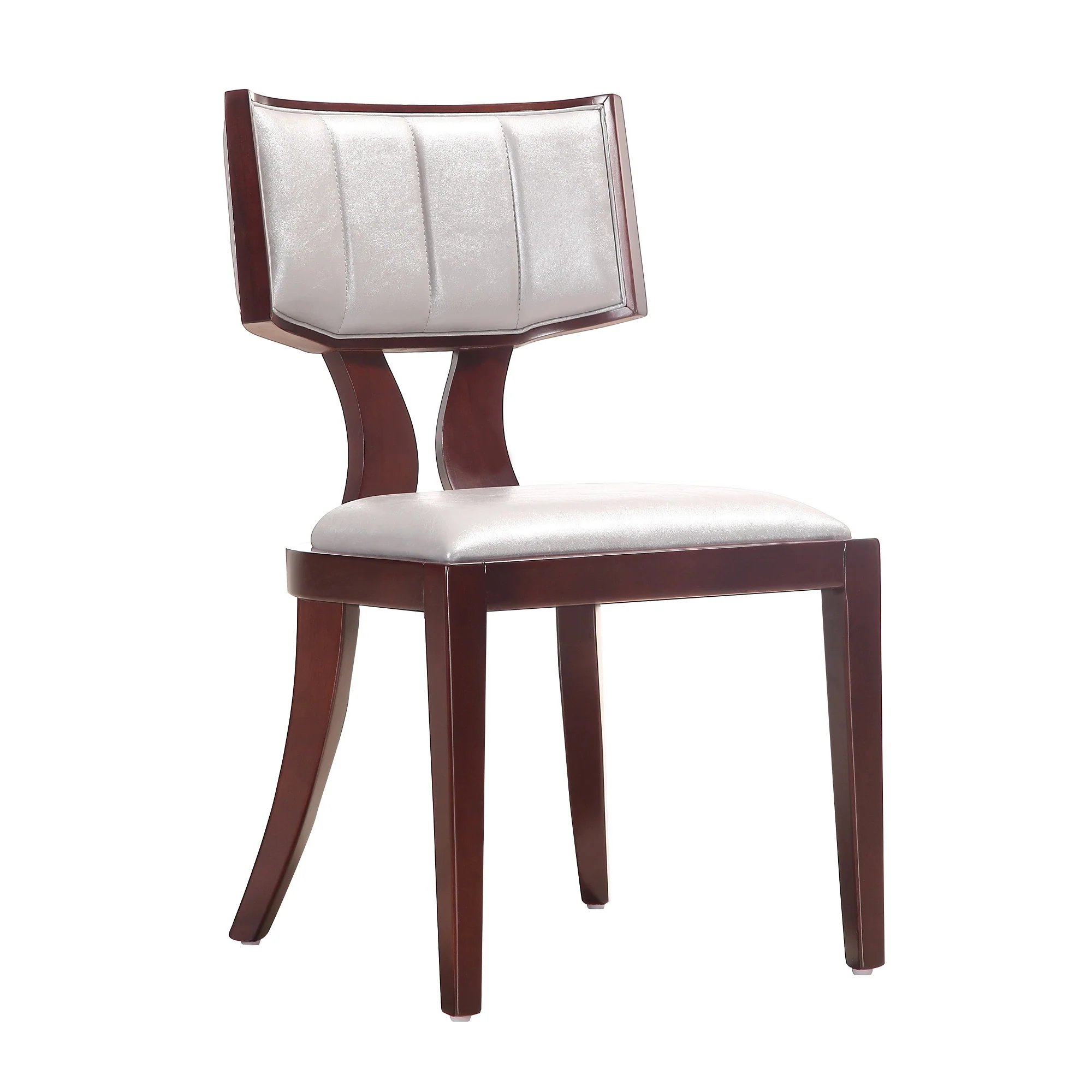 Pulitzer Dining Chair (Set of Two) in Silver and Walnut - Image 4