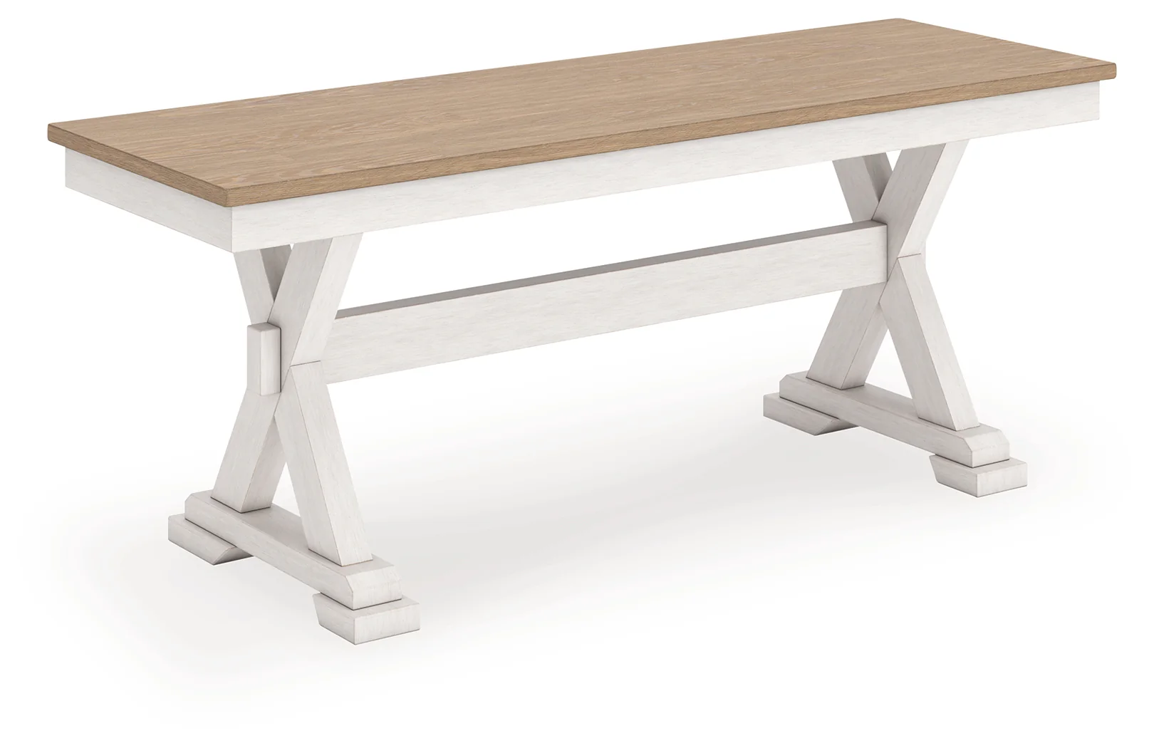 Purlaney Antique White/Natural Extension Dining Table, 4 Chairs and Bench (Online Special Price) - Image 17
