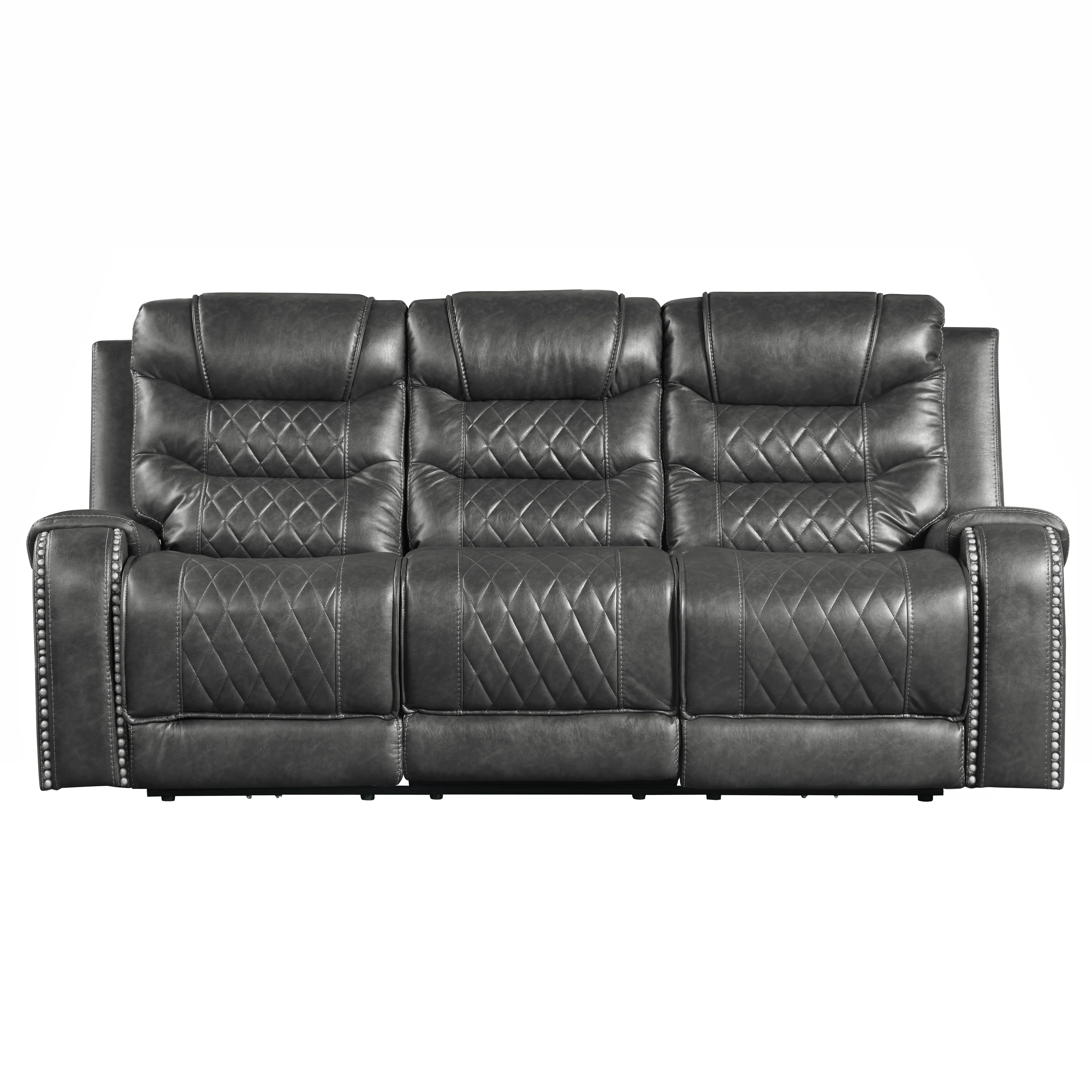 Putnam Gray Power Reclining Sofa and Loveseat - Image 2