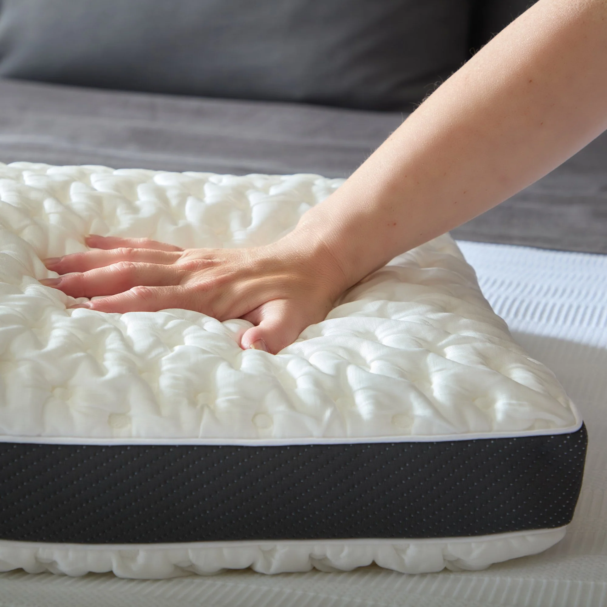 Quilted Convolution White King High Loft Pillow - Image 7