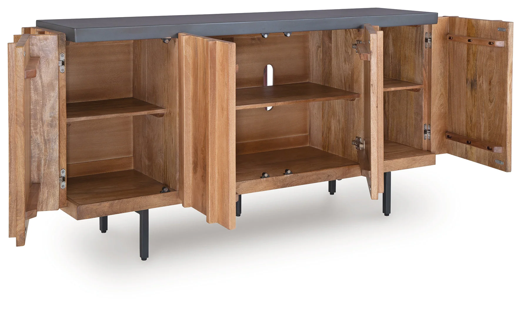 Quintavious Brown/Charcoal Accent Cabinet (Online Special Price) - Image 3