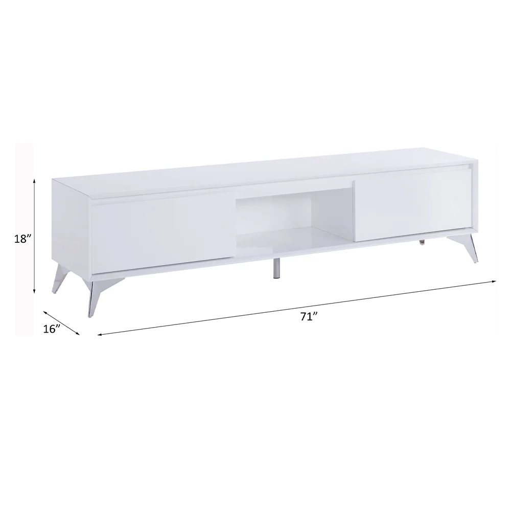 Raceloma White TV Stand - Image 7
