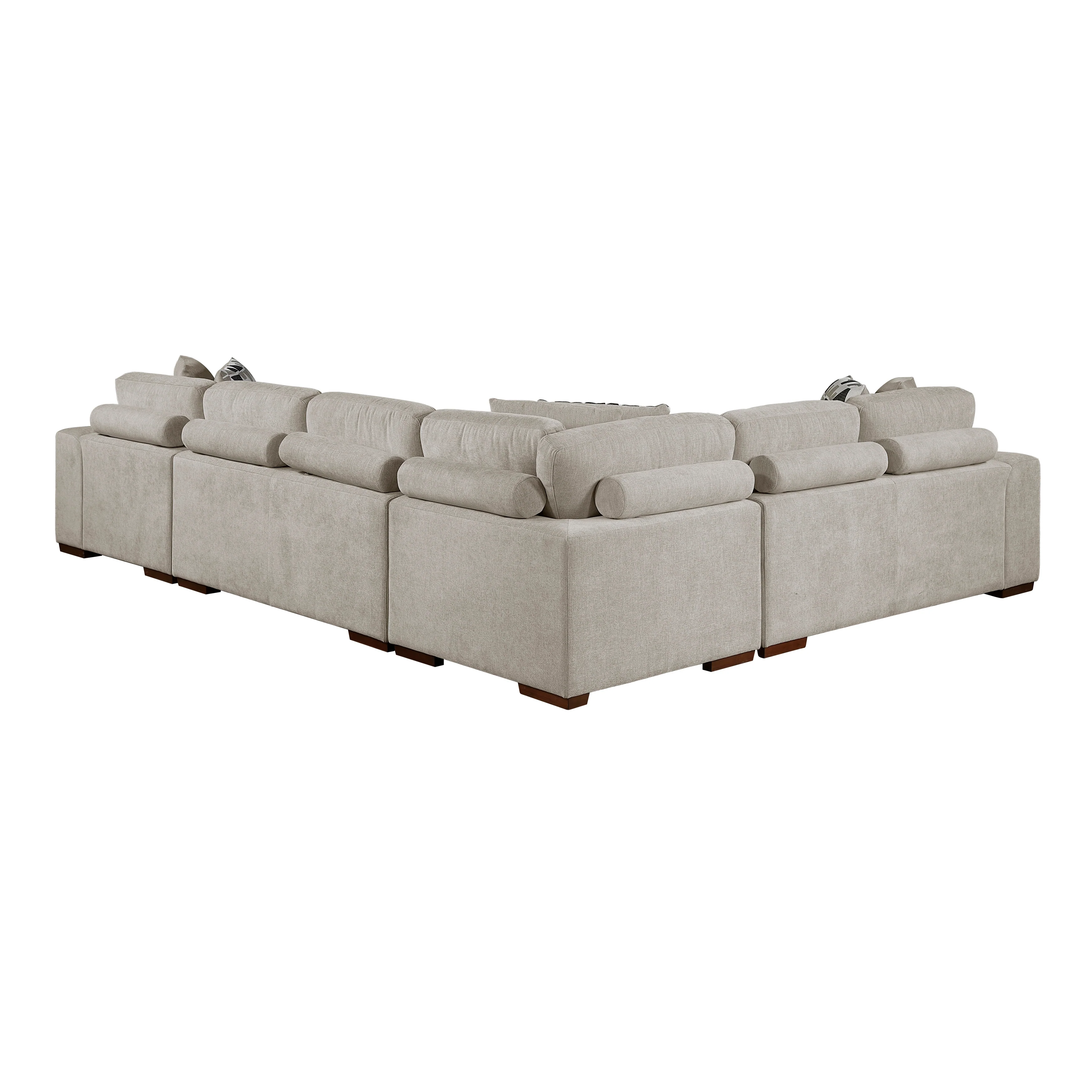 Raife Taupe 4-Piece Sectional with Right Chaise - Image 4