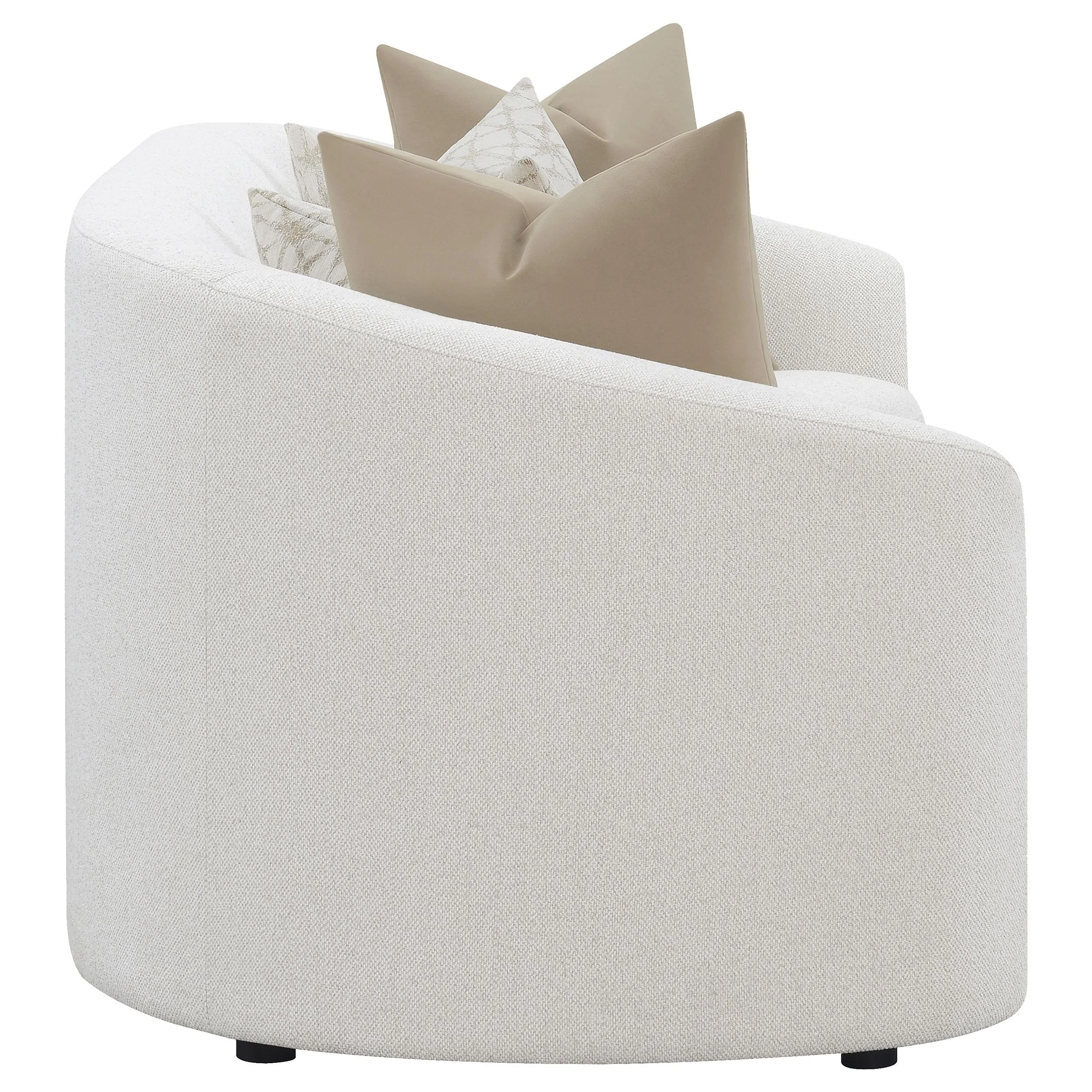 Rainn Latte 2-piece Boucle Upholstered Sloped Arm Sofa Set - Image 6