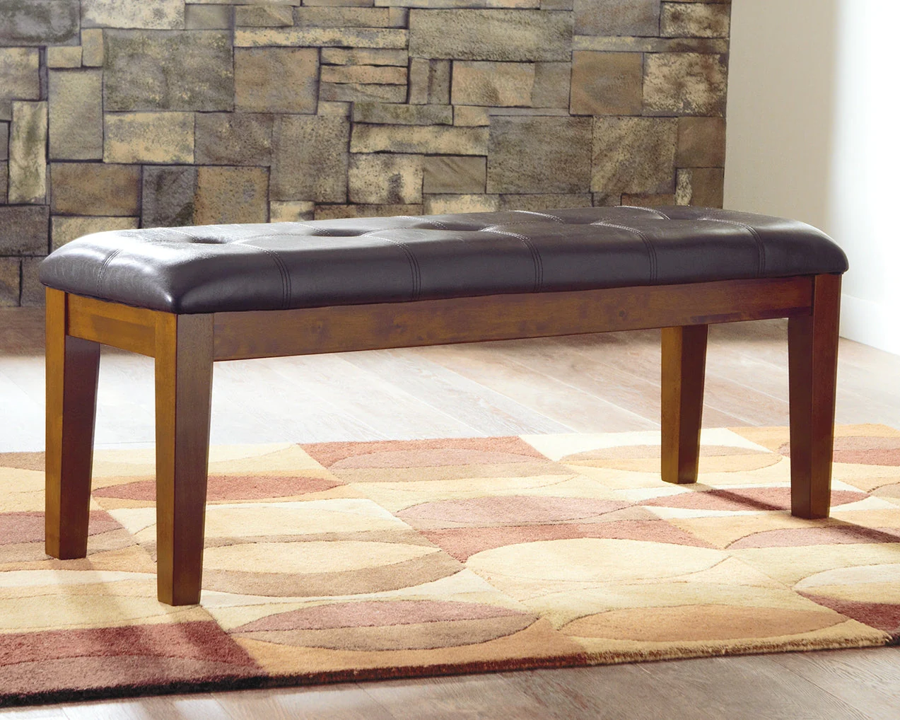 Ralene Medium Brown Dining Table and 6 Chairs and Bench (Online Special Price) - Image 11