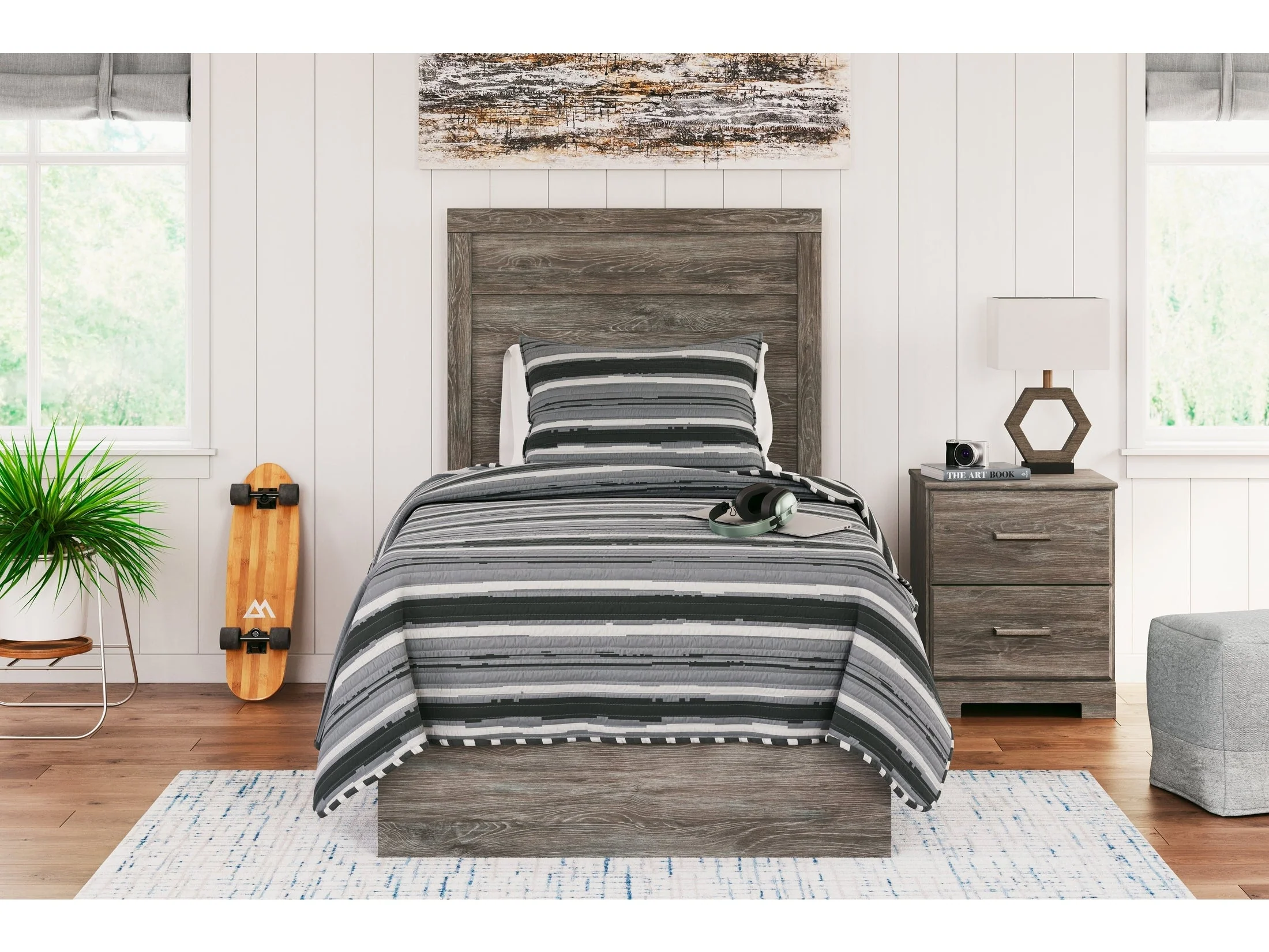Ralinksi Gray Twin Panel Youth Bed (Online Special Price)