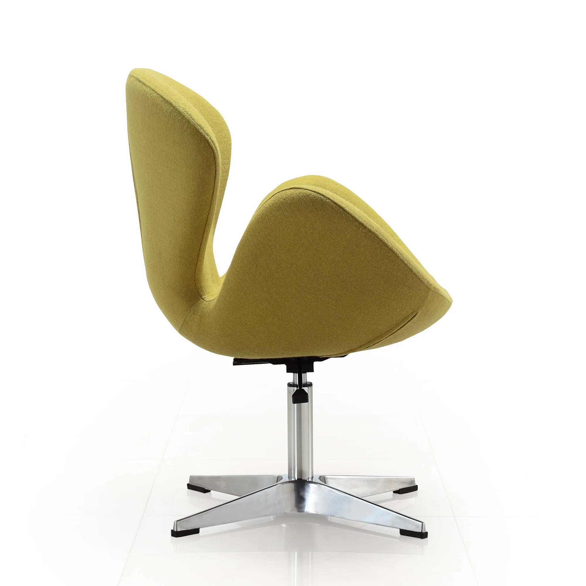 Raspberry Adjustable Swivel Chair in Green and Polished Chrome (set of 2) - Image 5