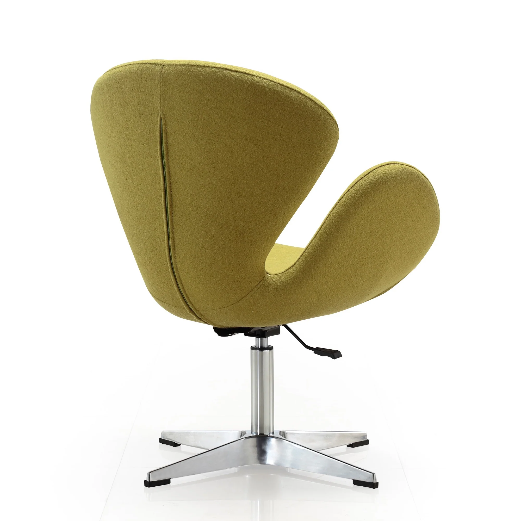 Raspberry Adjustable Swivel Chair in Green and Polished Chrome (set of 2) - Image 6