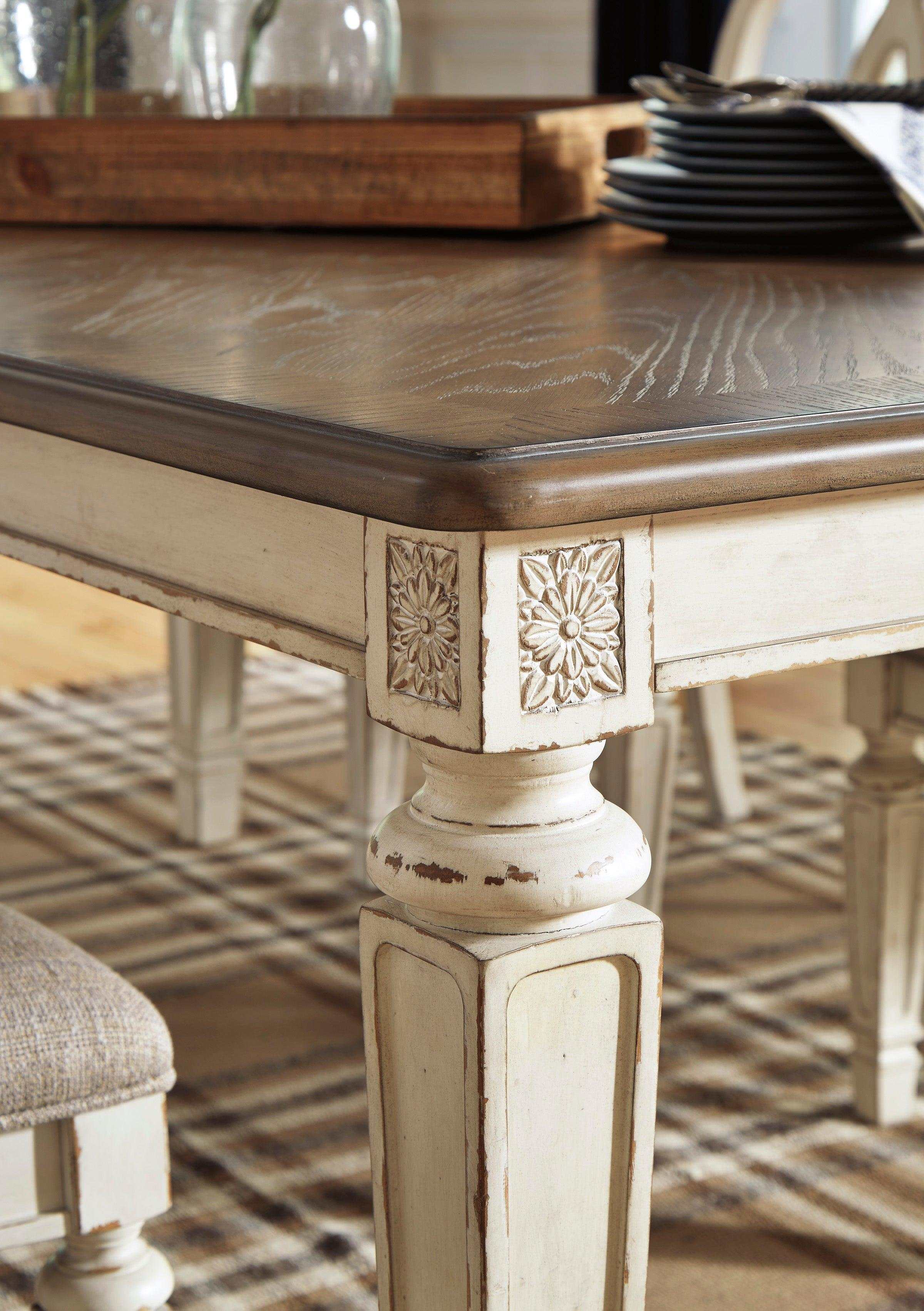 Realyn Chipped White Dining Room Set /  9pc (Online Special Price) - Image 6