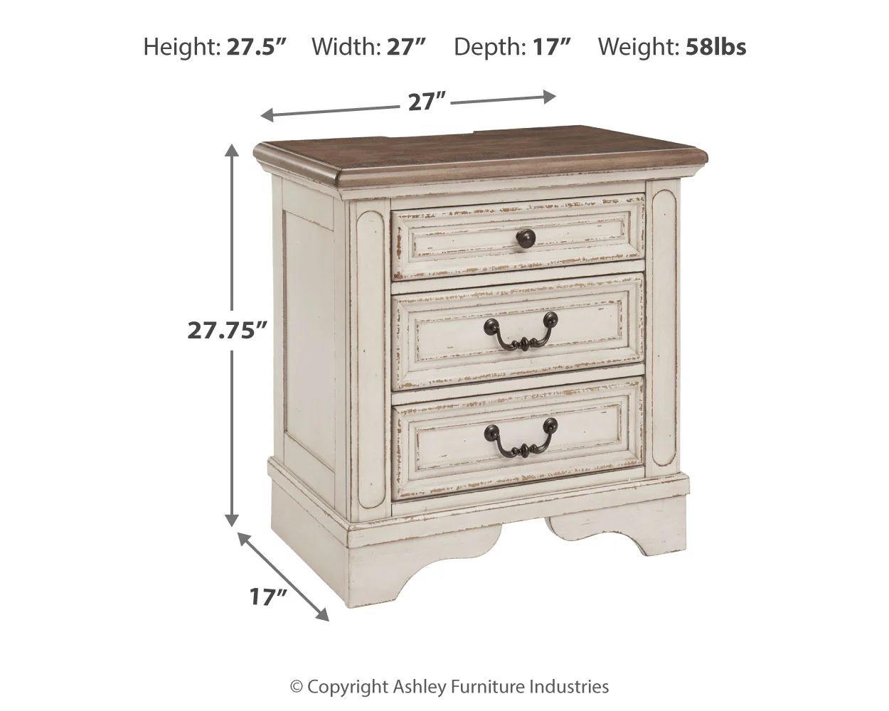 Realyn Two-tone Full Panel Bedroom Set with Dresser, Mirror and Nightstand - Image 10