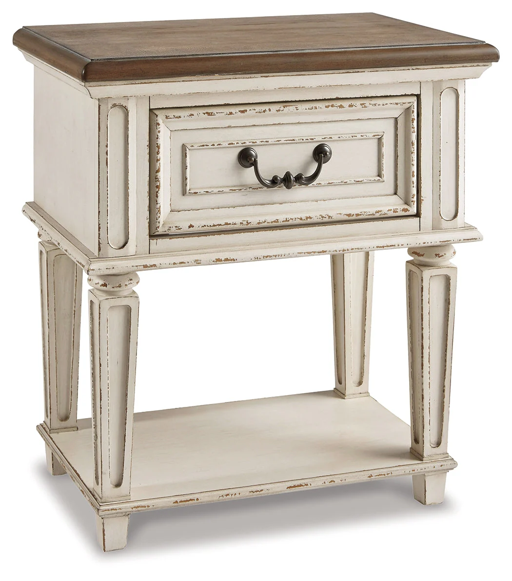 Realyn Two-tone King Panel Bedroom Set with Dresser, Mirror and 2 Nightstands (Online Special Price) - Image 7