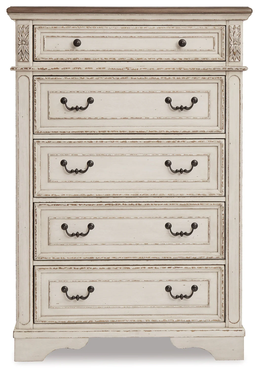 Realyn Two-tone King Panel Bedroom Set with Vanity, Chest and 2 Nightstands (Online Special Price) - Image 3