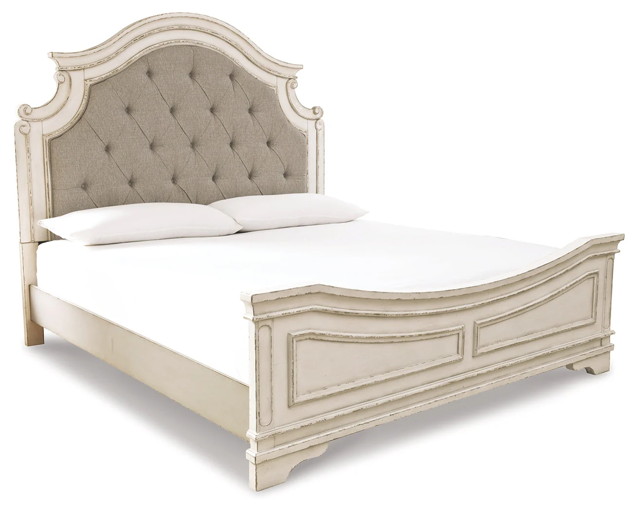 Realyn Two-tone King Panel Bedroom Set with Vanity, Chest and 2 Nightstands (Online Special Price) - Image 6