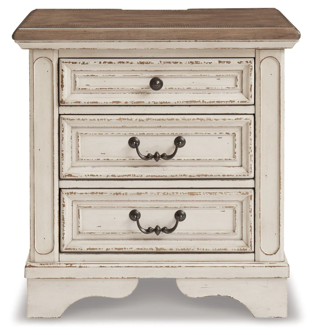 Realyn Two-tone King Panel Bedroom Set with Vanity, Chest and 2 Nightstands (Online Special Price) - Image 7