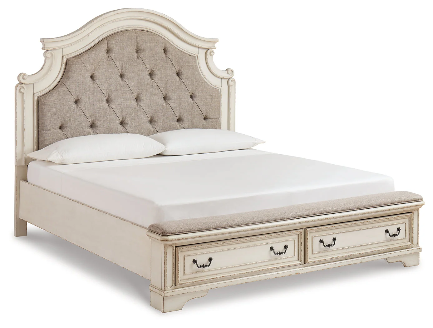 Realyn Two-tone King Panel Storage Bedroom Set with Dresser (Online Special Price) - Image 5
