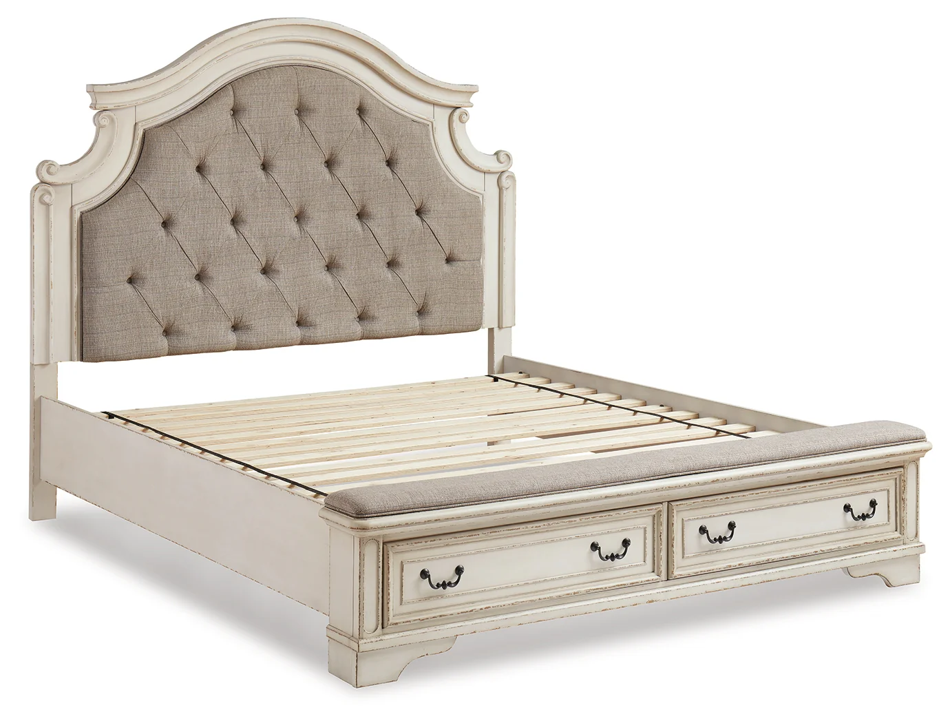 Realyn Two-tone King Panel Storage Bedroom Set with Dresser - Image 6