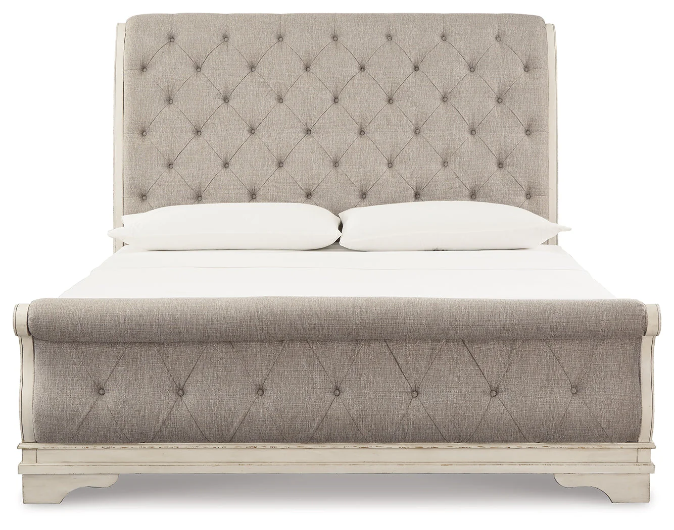 Realyn Two-tone King Sleigh Bedroom Set with Dresser Mirror and Nightstand (Online Special Price) - Image 3