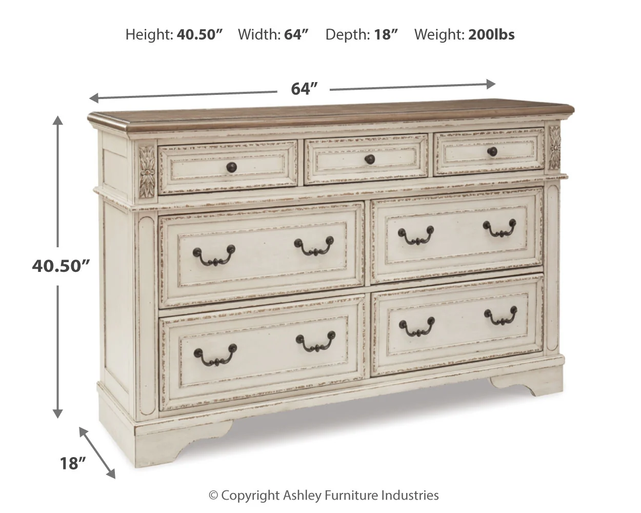 Realyn Two-tone Queen Upholstered Sleigh Bedroom Set with Dresser and 2 Nightstands - Image 5