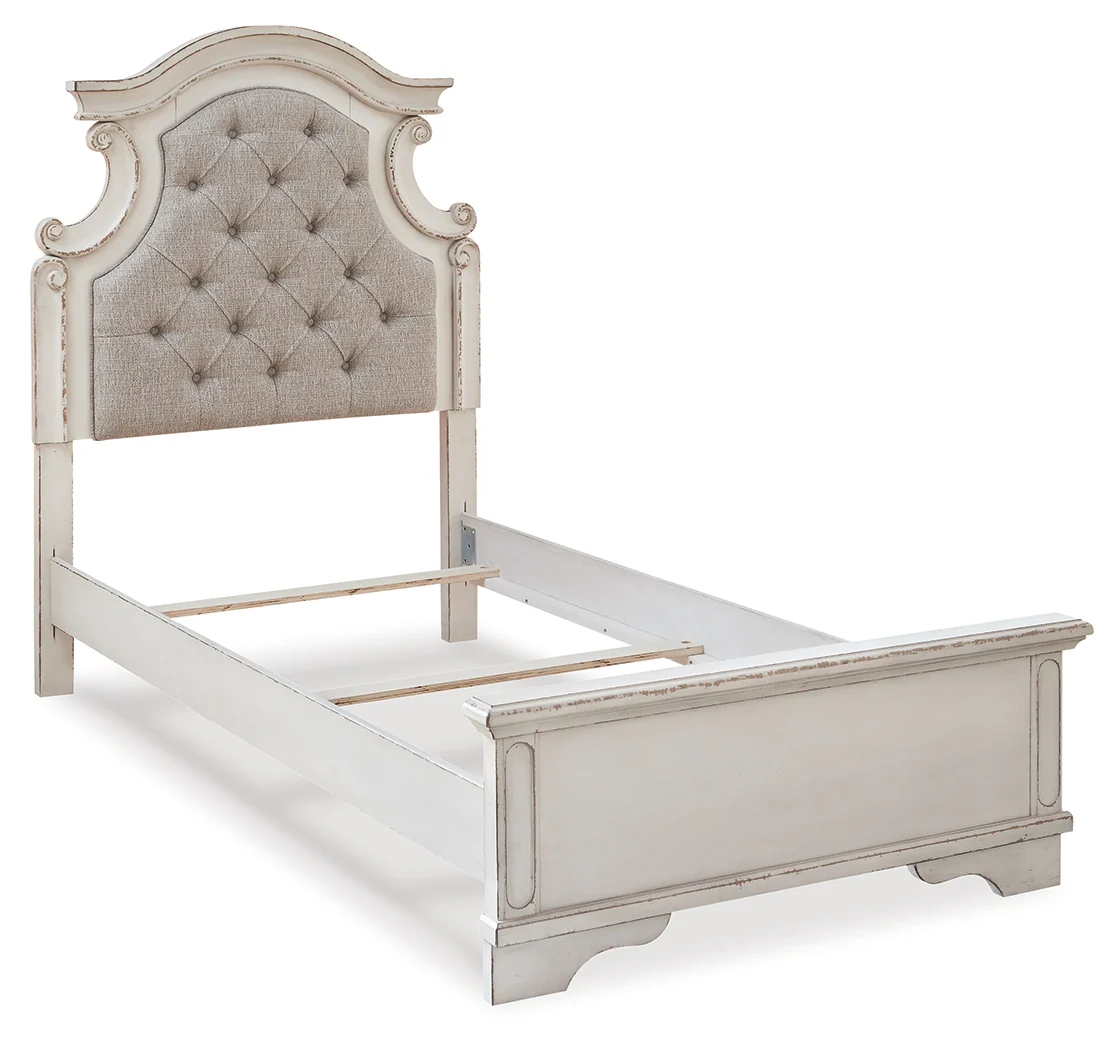 Realyn Two-tone Twin Panel Bedroom Set with Dresser, Mirror and Nightstand - Image 4