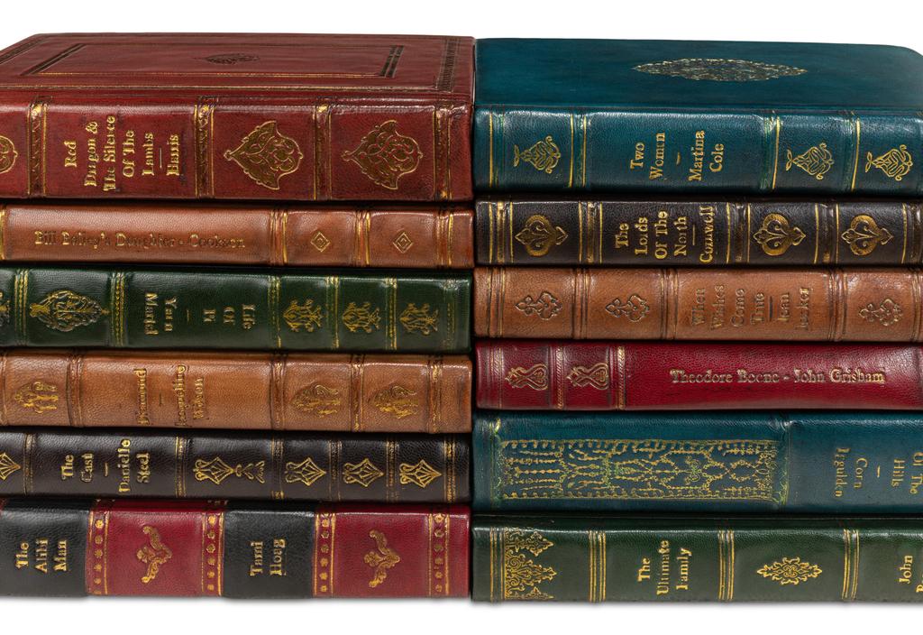 Rebound Brown Leather Books Assorted (Set of 12) - Image 2