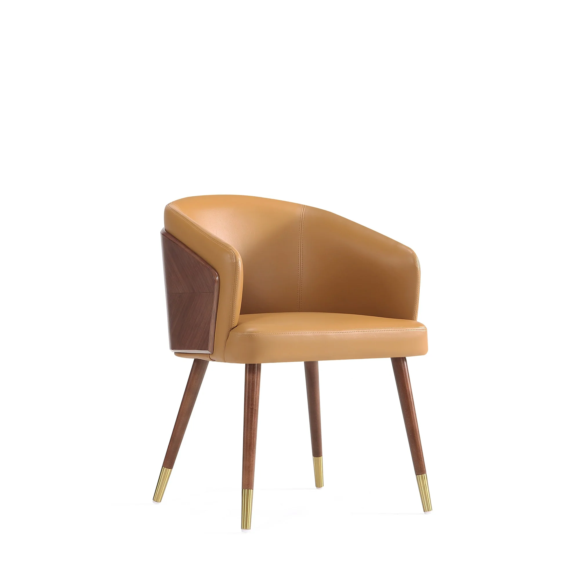 Reeva Dining Chair in Walnut and Camal (set of 2) - Image 10