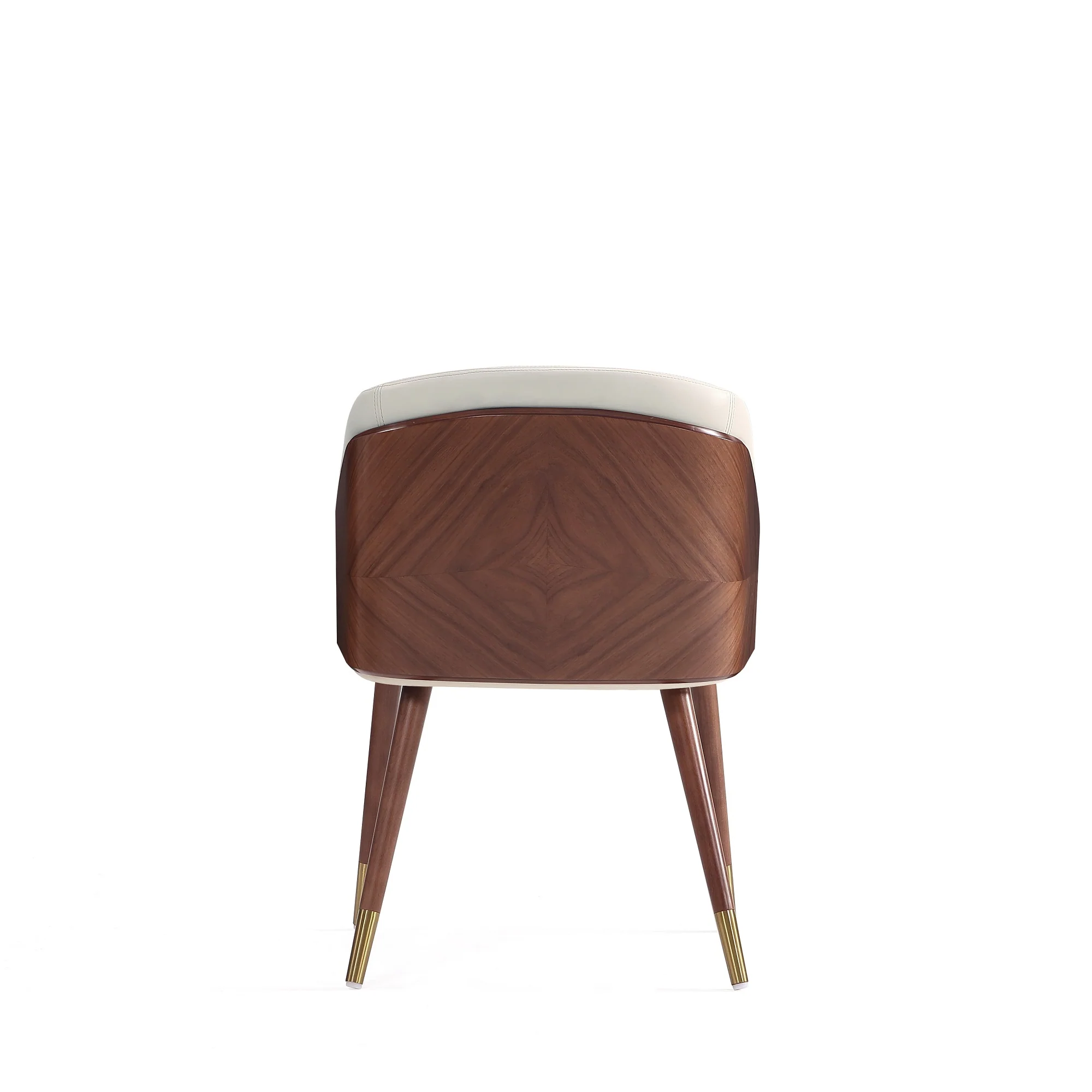 Reeva Dining Chair in Walnut and Cream - Image 8