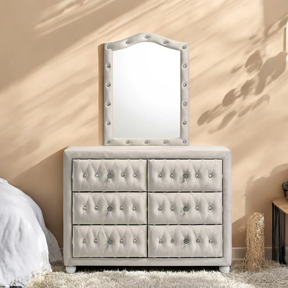 Reggie Beige Mirror - Image 5