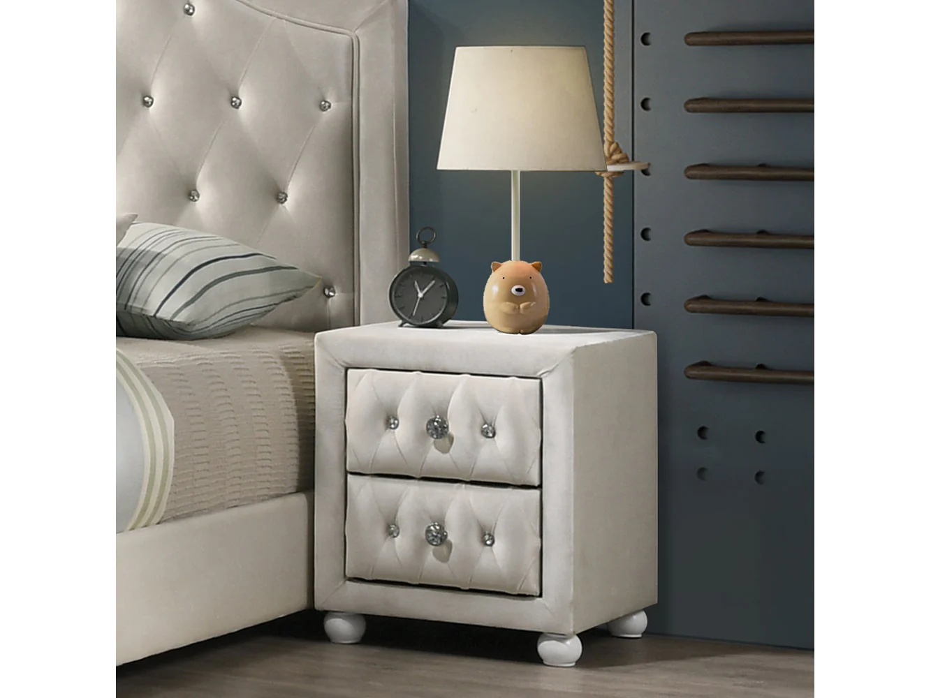 Reggie Beige Nightstand