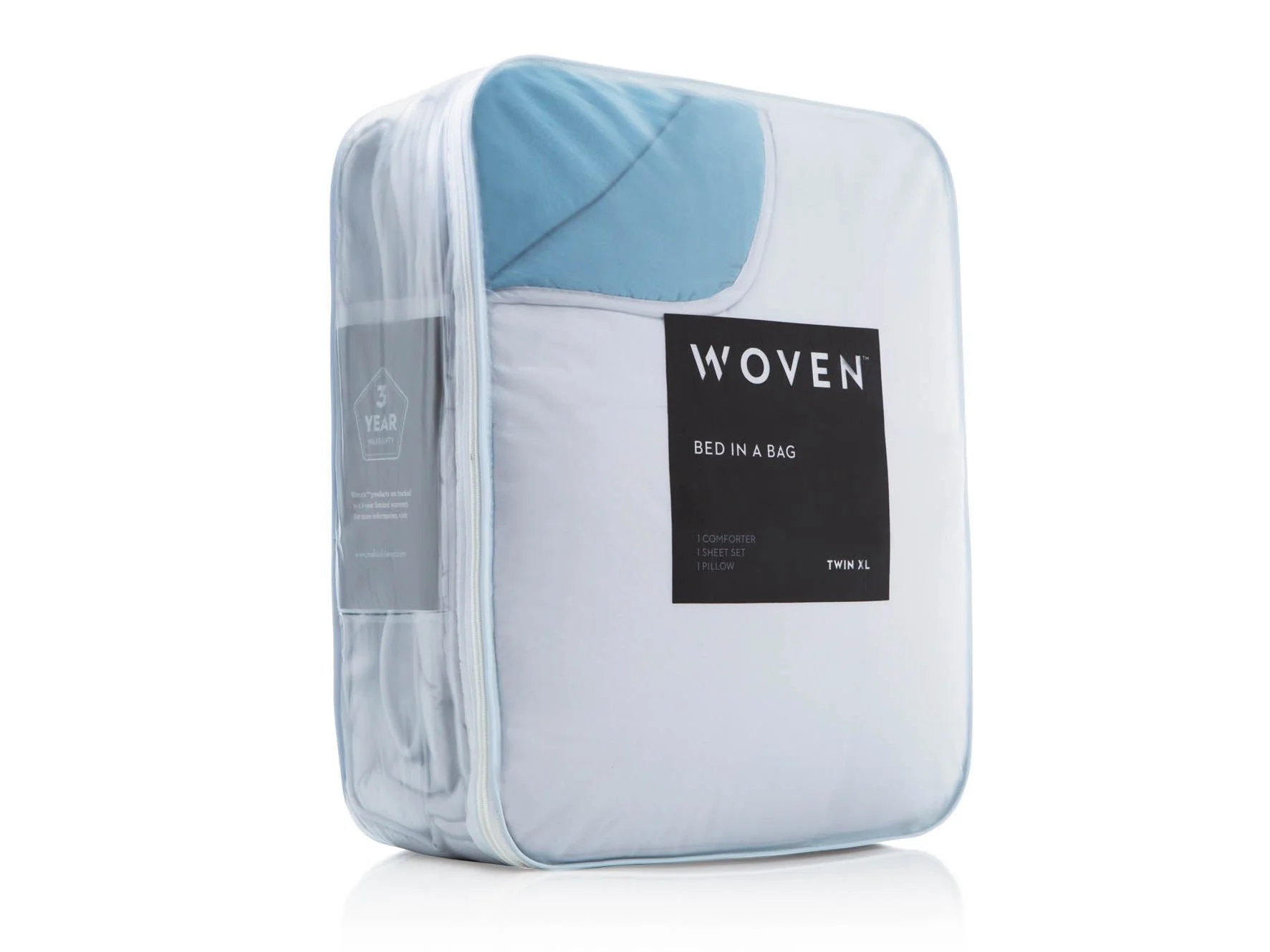 Reversible Bed in a Bag White Cal King Comforter Set